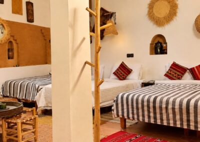 Wide view of the quadruple room