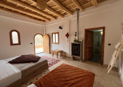 Bedroom with a double bed and an additional single bed