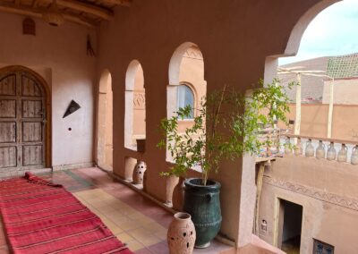 Arched corridor overlooking the courtyard